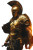 Golden Spartan Warrior V3 Vinyl Car Decal Sticker – Waterproof & UV-Resistant 8"