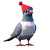 3D Lowpoly Pigeon Vinyl Car Decal Sticker – Waterproof & UV-Resistant 8"