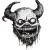 Tortured Demon Drawing Vinyl Car Decal Sticker – Waterproof & UV-Resistant 8"