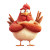 Confident Cartoon Chicken Vinyl Car Decal Sticker – Waterproof & UV-Resistant 8"