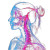 Neon Xray Woman Vinyl Car Decal Sticker – Waterproof & UV-Resistant 8"