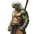 Turtle Warrior Monk V2 Vinyl Car Decal Sticker – Waterproof & UV-Resistant 8"