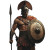 Ancient Greek Gladiator V3 Vinyl Car Decal Sticker – Waterproof & UV-Resistant 8"