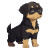 Anime Puppy Sideview Vinyl Car Decal Sticker – Waterproof & UV-Resistant 8"