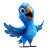 Joyful Blue Parrot Vinyl Car Decal Sticker – Waterproof & UV-Resistant 8"