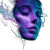 Mystical Cyber Woman Vinyl Car Decal Sticker – Waterproof & UV-Resistant 8"
