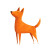 Orange Quirky Dog Vinyl Car Decal Sticker – Waterproof & UV-Resistant 8"