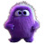 Purple Fluffy Monster V3 Vinyl Car Decal Sticker – Waterproof & UV-Resistant 8"