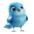 Fini The Blue Bird Vinyl Car Decal Sticker – Waterproof & UV-Resistant 8"