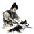 Chinese Painting Scene Vinyl Car Decal Sticker – Waterproof & UV-Resistant 8"