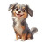 Happy Blue Merle Aussiedoodle Vinyl Car Decal Sticker – Waterproof & UV-Resistant 8"