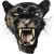 Growling Panther Face Vinyl Car Decal Sticker – Waterproof & UV-Resistant 8"