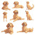 Golden Retriever Character V2 Vinyl Car Decal Sticker – Waterproof & UV-Resistant 8"