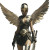 Athena In Nier Vinyl Car Decal Sticker – Waterproof & UV-Resistant 8"