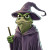Cartoon Wizard Pepe Vinyl Car Decal Sticker – Waterproof & UV-Resistant 8"