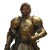 Golden Paladin Warrior Vinyl Car Decal Sticker – Waterproof & UV-Resistant 8"