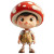 Mushroom Head Figure Vinyl Car Decal Sticker – Waterproof & UV-Resistant 8"