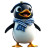 Happy Sailor Penguin Vinyl Car Decal Sticker – Waterproof & UV-Resistant 8"