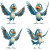 Cartoon Bird Flying Vinyl Car Decal Sticker – Waterproof & UV-Resistant 8"