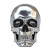 Metallic Skull Vinyl Car Decal Sticker – Waterproof & UV-Resistant 8"