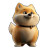 Shaggy Shiba Inu Vinyl Car Decal Sticker – Waterproof & UV-Resistant 8"
