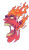 Fiery Cartoon Head Vinyl Car Decal Sticker – Waterproof & UV-Resistant 8"