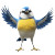 Blue Jay Standing Vinyl Car Decal Sticker – Waterproof & UV-Resistant 8"