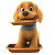 Golden Retriever With Tray Vinyl Car Decal Sticker – Waterproof & UV-Resistant 8"