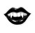 Vampire Mouth Sticker Vinyl Car Decal Sticker – Waterproof & UV-Resistant 8"