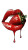Red Lips Strawberry Vinyl Car Decal Sticker – Waterproof & UV-Resistant 8"