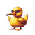 Pixelated Smoking Duck Vinyl Car Decal Sticker – Waterproof & UV-Resistant 8"