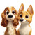Disney-Style Cartoon Dogs Vinyl Car Decal Sticker – Waterproof & UV-Resistant 8"