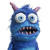 Blue Monster V2 Vinyl Car Decal Sticker – Waterproof & UV-Resistant 8"