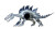 Transparent Stegosaurus Skeleton Vinyl Car Decal Sticker – Waterproof & UV-Resistant 8"