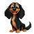 Mini Dachshund Smile Vinyl Car Decal Sticker – Waterproof & UV-Resistant 8"