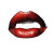 Retro Red Lips Vinyl Car Decal Sticker – Waterproof & UV-Resistant 8"