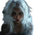 Terrified White-Haired Girl Vinyl Car Decal Sticker – Waterproof & UV-Resistant 8"