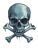 Skull Crossbones Design Vinyl Car Decal Sticker – Waterproof & UV-Resistant 8"