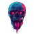 Neon Cyberpunk Skull Vinyl Car Decal Sticker – Waterproof & UV-Resistant 8"