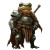Armored Frog Knight Vinyl Car Decal Sticker – Waterproof & UV-Resistant 8"