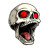 Rockstar Skull Head Vinyl Car Decal Sticker – Waterproof & UV-Resistant 8"