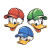 Cartoon Donald Ducks Vinyl Car Decal Sticker – Waterproof & UV-Resistant 8"