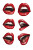 Vintage Red Lips Vinyl Car Decal Sticker – Waterproof & UV-Resistant 8"