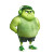 Green Gym Hunk Vinyl Car Decal Sticker – Waterproof & UV-Resistant 8"