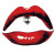 Red Lips V2 Vinyl Car Decal Sticker – Waterproof & UV-Resistant 8"