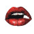 Grunge Red Lips Vinyl Car Decal Sticker – Waterproof & UV-Resistant 8"
