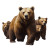 Realistic Brown Bears Vinyl Car Decal Sticker – Waterproof & UV-Resistant 8"