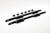 N-Fab Nerf Bar EXD19QC-TX Epyx; With Drop Down Steps; Angular Style Straight; Textured Powder Coated Black; Steel; Without End Caps; Rocker Panel Mount