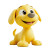 Yellow Cartoon Dog V2 Vinyl Car Decal Sticker – Waterproof & UV-Resistant 8"