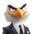 Eagle Mascot Concepts Vinyl Car Decal Sticker – Waterproof & UV-Resistant 8"